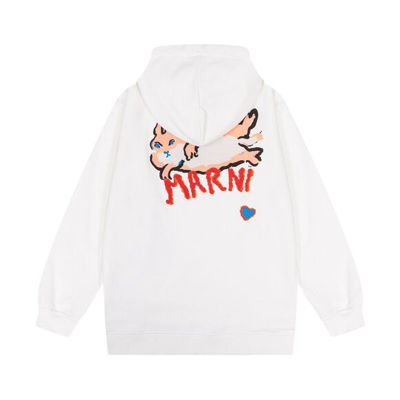 MARNI AutumnWinter New Arrivals Logo Printed Hooded Sweatshirt - Picture 7 of 11